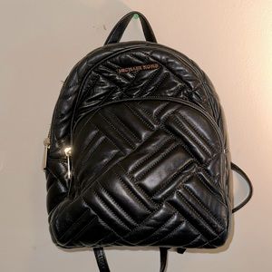 Michael Kors Medium Black Leather Backpack